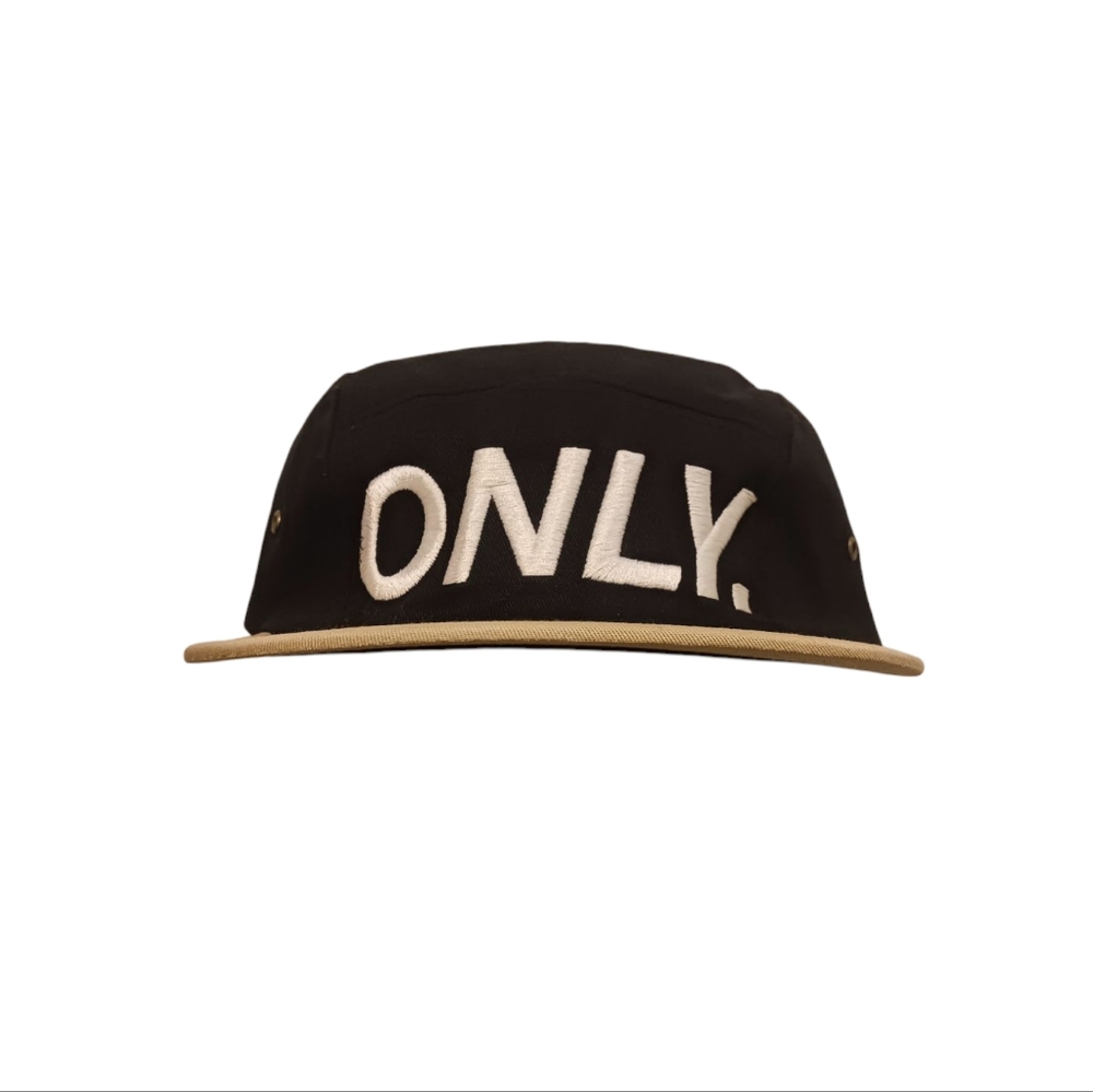 ONLY. Black and Tan 5-Panel Cap
